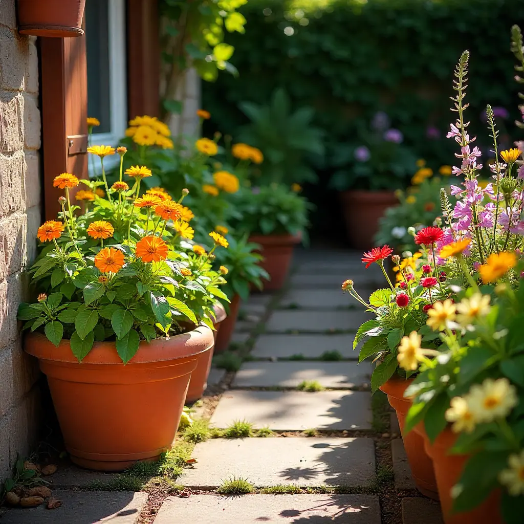 Beautiful garden arrangement